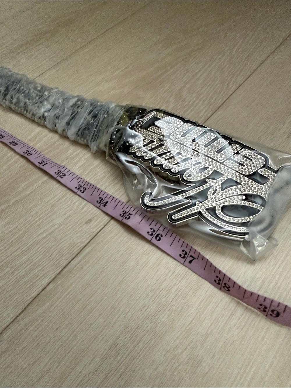 Homme + Femme Crystal-Logo Black Glitter Belt